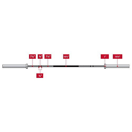 XMark VOODOO Weight Bar, 7’ Olympic bar, Barbell bar, 1500 lb Weight Capacity Strength Training Bar, Weightlifting bar, Olympic Barbell, Use with 2” Olympic Weight Plates, Perfect for Home Gyms