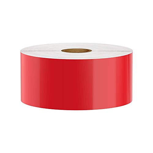 Premium Vinyl Label Tape for DuraLabel, LabelTac, VnM SignMaker, SafetyPro and Others, Red, 2" x 150'