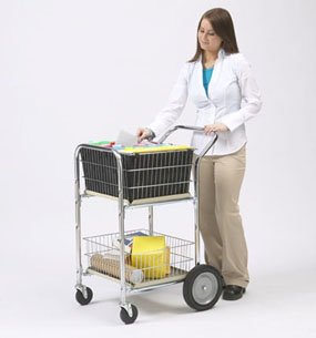 Charnstrom Compact Dual Handle Wire Basket Cart (M241)