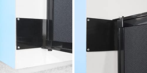 VERSARE Room Divider 360 Wall-Mounted Folding Partition | Locking Wheels | Temporary Room Separator | 8'6" x 6'10" Black SoundSorb Panels