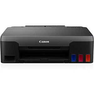 Canon PIXMA G1220 MegaTank Inkjet Color Printer for Documents and Photos with High Yield Refillable Ink Tanks 4469C002, Set of Ink Bottles & 2 Extra Black Ink Bundle with DGE USB Cable + Software Kit