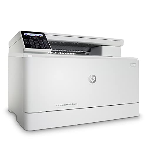 HP Laserjet Pro MFP M182 nw All-in-One Wireless Color Laser Printer - Print Scan Copy- 17 ppm, 600 x 600 dpi, 256MB Memory, Photo Printing, 8.5 x 14, 2-Line LCD with Numeric Keypad Display, Ethernet