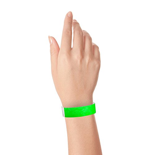 WristCo 3/4" Tyvek Wristbands | Lightweight | Durable | Waterproof | Great for Events and Screening | Neon Red | 40,000 Paper Wristbands