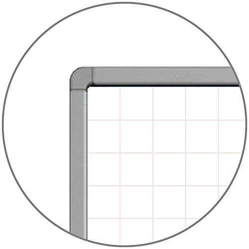 Luxor 72” x 40” Wall-Mounted Magnetic Ghost Grid Whiteboard