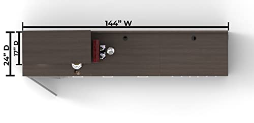 BREAKtime Espresso Lunch Room Furniture Buffet Model 3257 - 4 Piece Group (Factory Assembled)