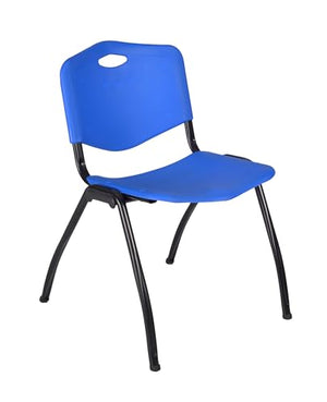 Romig M Lightweight Stackable Sturdy Breakroom Chair (8 Pack) - Blue