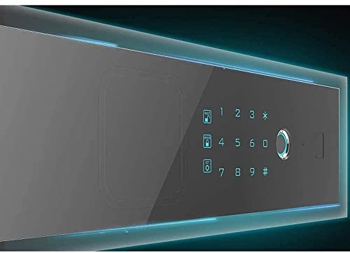 ZYDMJQ Safes and Lock Boxes,Digital Electronic Security Keypad,Fingerprint Safe,Money Box, for Travel Business Use and Home Office (Color : White)