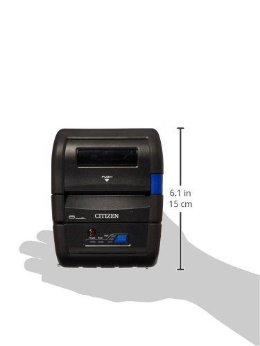 Citizen America CMP-30BTU CMP-30 Series Portable Mobile Receipt Printer, 3" Printer Class Size, Bluetooth Connection, Black