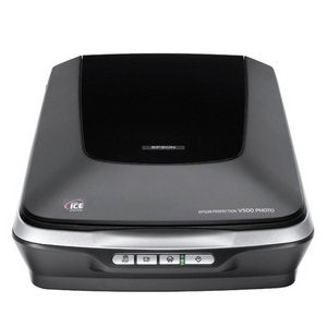 Epson Perfection V500 Flatbed Scanner - 6400 DPI Optical - 48-Bit Color - 16-Bit Grayscale - USB