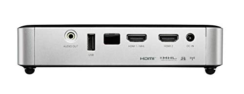 Vivitek Qumi Q6-BK Q6 800 Lumen WXGA LED MHL HDMI Projector with Wireless and Miracast Capability (Black)