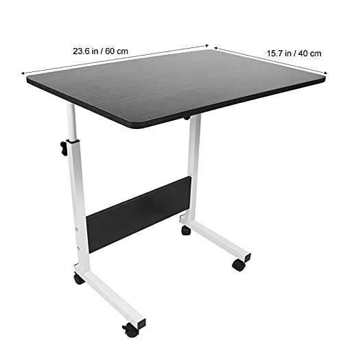 QWZYP Laptop Table Foldable Movable Bedside Desk Multifunctional Laptop Stand Lifting Side Table (Color : White)