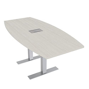 SKUTCHI DESIGNS INC. Harmony Series 6' Small Boat Conference Table with Power Module | Sea Salt