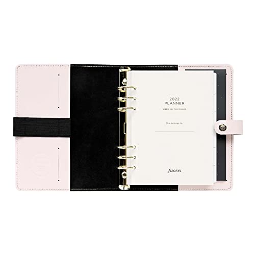 Filofax The Original Centennial Limited Edition Leather Organizer Agenda Diary Calendar Bundle with DiLoro Ballpoint Pen (Blush 2022, A5 Paper Size 8.26" x 5.82”)