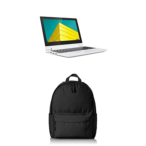 Lenovo Chromebook Flex 3 11" Laptop, 11.6-Inch HD (1366 x 768) IPS Display with Amazon Basics Classic School Backpack - Black