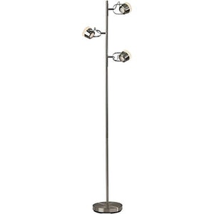 Adesso 2104-22 Nitro LED Tree Lamp, 63.25 in, 3 x 6W LED, Brushed Steel, 1 Floor Lamp