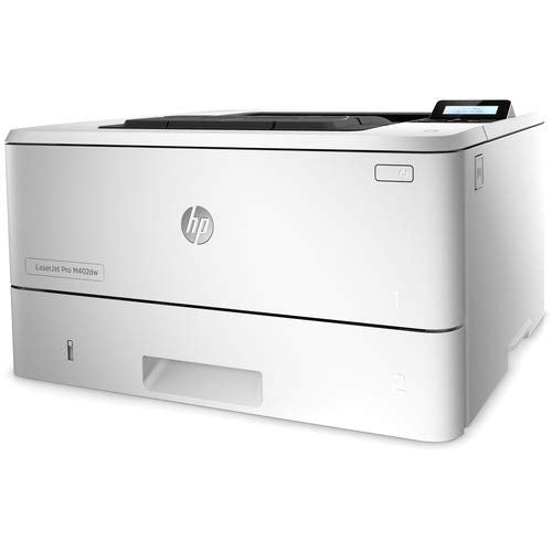 HP Laserjet Pro M402dw Monochrome Laser Printer (C5F95A) with Power Strip Surge Protector and Electronics Basket Microfiber Cleaning Cloth