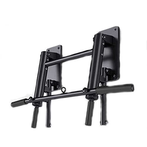 TYX Foldable Pull Up Bars Wall Mounted, Strength Training Equipment with Non-Slip Black Handles, Heavy Duty Chin Up Bar for Indoor Home Gym Workout,Black