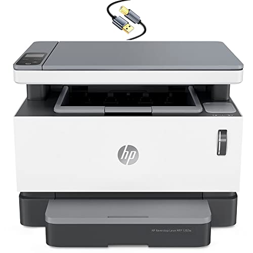 HP Neverstop MFP 1202wB All-in-One Wireless Monochrome Laser Printer - Print Scan Copy - 21 ppm, 600 x 600 x 2 dpi, 1.3" LCD, 8.5" x 14", Hi-Speed USB 2.0