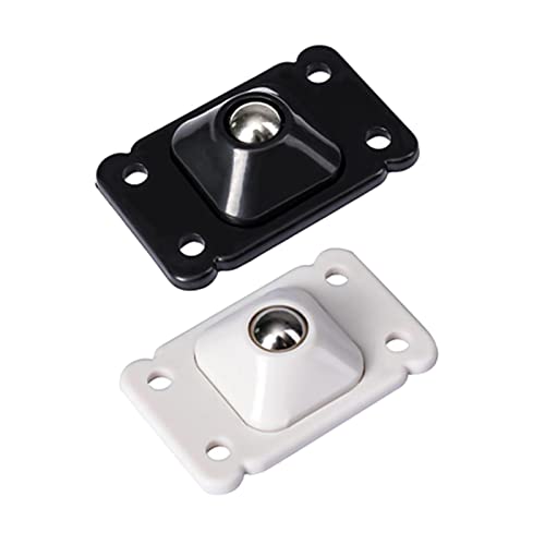 Adhesive Wheels 20Pcs Caster Pulley 360° Rotating Swivel Casters for Furniture - White/Black