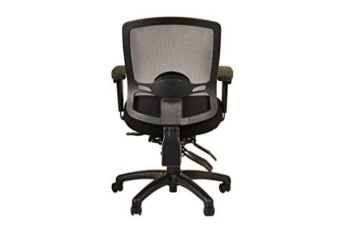 Alera ALEET4217 Etros Series Mid-Back Multifunction with Seat Slide Chair, Black