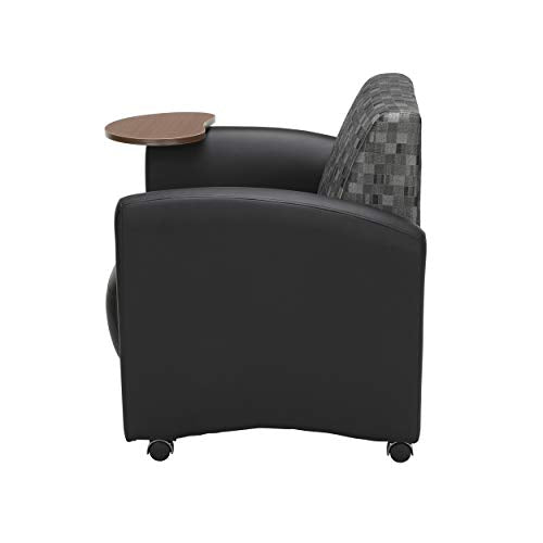 OFM InterPlay Series Single Seat Chair with Bronze Tablet, in Black/Nickel (821-N-606-BRONZ)