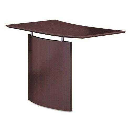 Mayline NBDGRMAH Napoli Right Hand Bridge for use with Credenza or Desk, sold separately, Mahogany Veneer