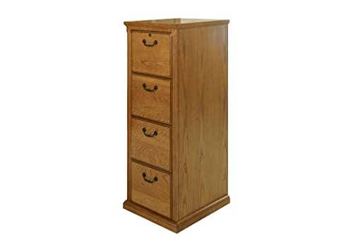 Martin Furniture Huntington Oxford 4-Drawer File Cabinet, Wheat Finish