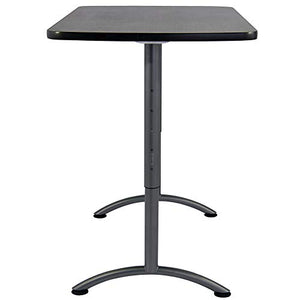 Iceberg Adjustable Height Conference Table 30" x 60" - Walnut/Gray Leg