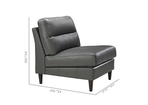 BREAKtime 2 Person Waiting Reception Lounge Chairs Set with Charging Tables - Model 8136, Graphite Gray Leather