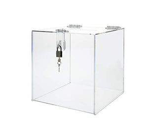 Marketing Holders Lot of 6 Clear Acrylic Counter Top 12x12 Locking Ballot Box
