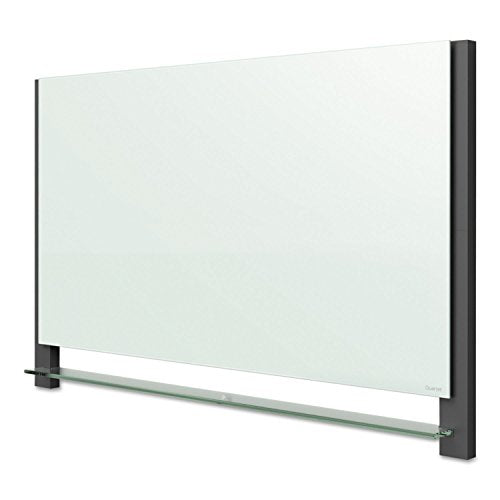 QRTG7442BA - Evoque Magnetic Glass Marker Board with Black Aluminum Frame