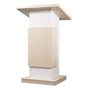YILDEX Wheeled Lectern Stand with Inclined Top and Lock Wheels
