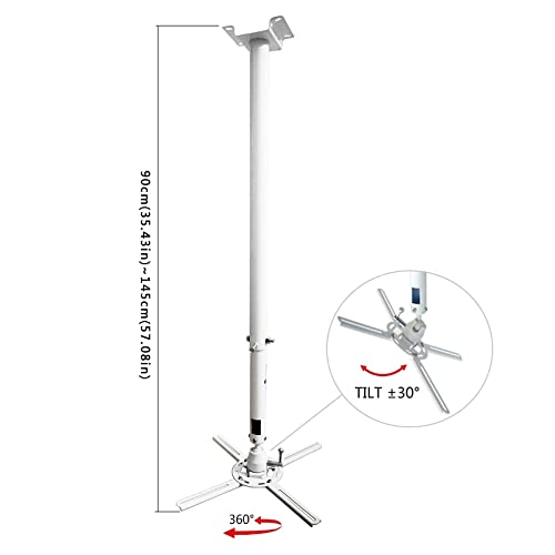 SLEEVE Wall-Mounted Projector Bracket for Home Theater or Office Use - 1.45 Meters