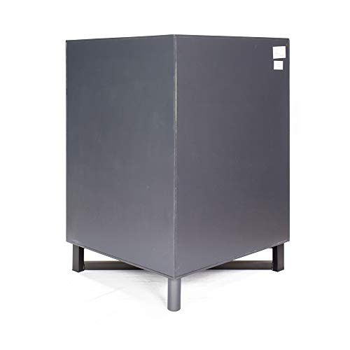 Heather Ann Creations W191126-GWW Nova Modern Rustic 2 Door Corner Cabinet with Top Shelf, 32" Gray