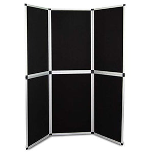 Vispronet Trade Show 6 Panel Display, 78in x 75in Aluminum Alloy Frame, Fabric Receptive Panels, Exhibition Board for Trade Shows and Presentations