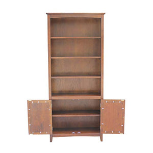 IC International Concepts Shaker Bookcase - 72" H, Espresso