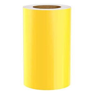 Premium Vinyl Label Tape for DuraLabel, LabelTac, VnM SignMaker, SafetyPro and Others, Yellow, 9" x 150'