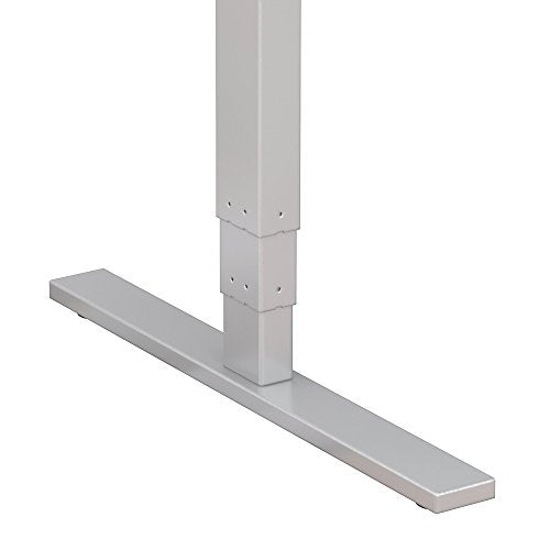 Move 80 Series by Bush Business Furniture 60W x 30D Height Adjustable Standing Desk in Natural Cherry with Cool Gray Metallic Base