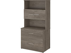 bbf Bush Business Furniture Office 500 2-Drawer Lateral File Cabinet, Locking, Letter/Legal, Modern Hickory