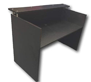 DFS Reception Desk Shell which fits a 15" Monitor - 60" W by 30" D by 44" H Black and Black Front