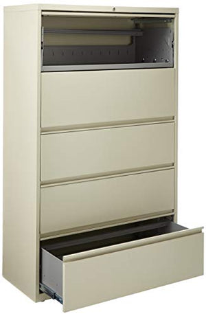Lorell LLR43516 Receding Lateral File with Roll Out Sleeves, Putty