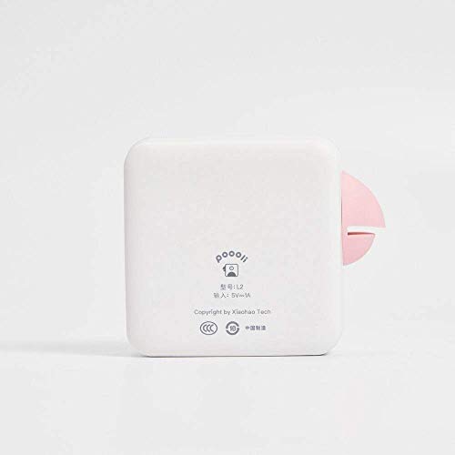 PoooliPrint L2 Inkless Pocket Printer, Pink + White Sticky Paper 3 Rolls