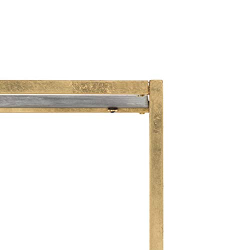 Safavieh ETG6205A Home Collection Mateo 4 Tier 1 Drawer Etagere, Gold and Walnut
