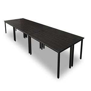 Bonzy Home 14ft Conference Table for 16 People, Modern Space-Saving Design, 6PCS, Black