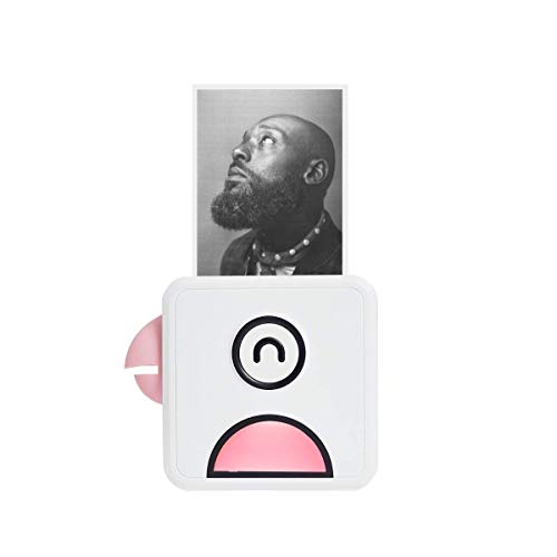 PoooliPrint L2 Inkless Pocket Printer, Pink + White Sticky Paper 3 Rolls