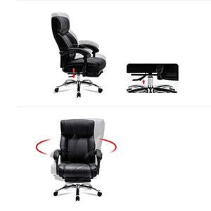 XZBXGZWY Swivel Gaming Office Chair with Footrest - Cowhide Boss Chair