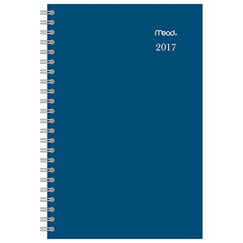 Mead Weekly / Monthly Planner / Appointment Book 2017, 5-1/2 x 8-1/2", Color Selected For You May Vary (TLD385-10)