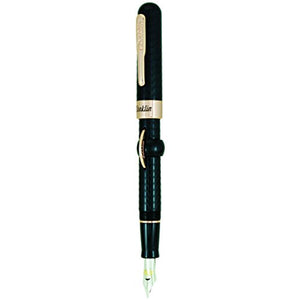 Conklin Mark Twain Crescent Fountain Pen, Black Chased with Rose Gold Trim, Medium Nib (CK71138)