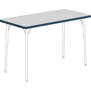 Lorell Classroom Rectangular Activity Tabletop Table Top, Gray Nebula,High Pressure Laminate (HPL),Navy