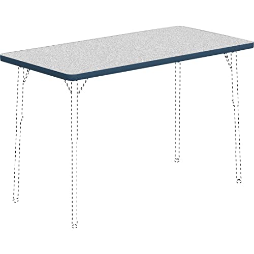 Lorell Classroom Rectangular Activity Tabletop Table Top, Gray Nebula,High Pressure Laminate (HPL),Navy